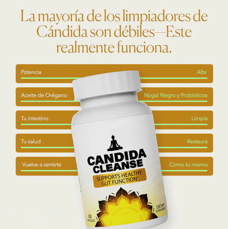 2x1 Candida Cleanse – 120 cápsulas Elimina los hongos, inflamación y malestar intestinal