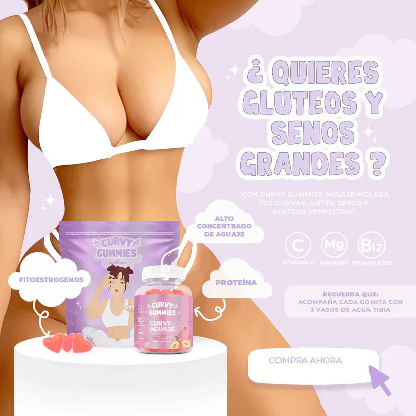 Curvy Gummies – Aguaje + Fenogreco + Magnesio (60 gomitas, 160 g)