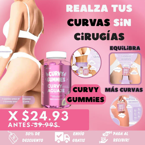 Curvy Gummies – Aguaje + Fenogreco + Magnesio (60 gomitas, 160 g)