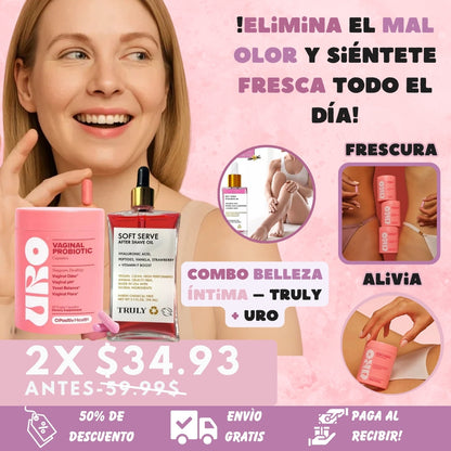 Combo Belleza Íntima : Truly + Uro | Repara, calma y protege tu zona V
